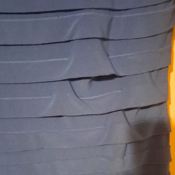 Adrianna Papell Striped Blue Midi Dress - Picture 5 of 6